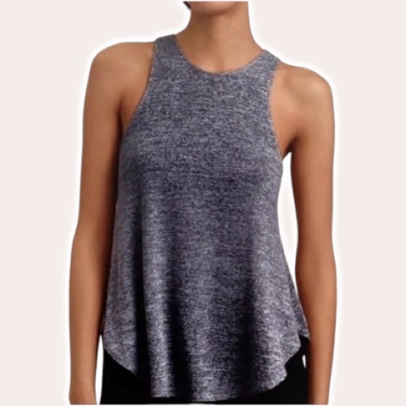 ARITZIA WILFRED FREE Burnette Tank Swing Top Racerback Black & Gray Marled Med - Picture 2 of 15